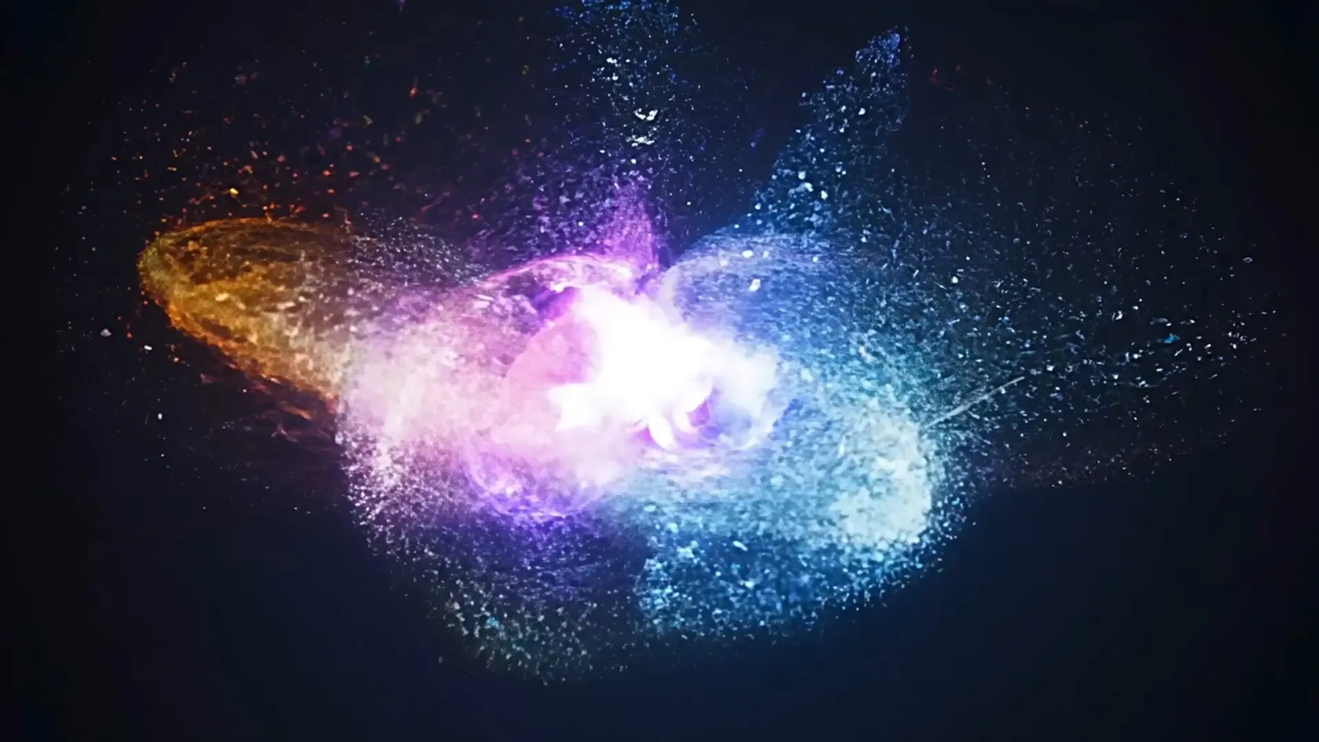 Vibrant Light Particle Explosion Overlay for Logo Animation